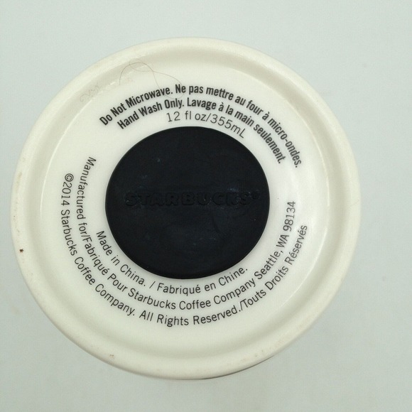 Starbucks Siren Face 2014 Anniversary To Go Coffee Cup Mug 12oz Double Walled - Picture 8 of 9